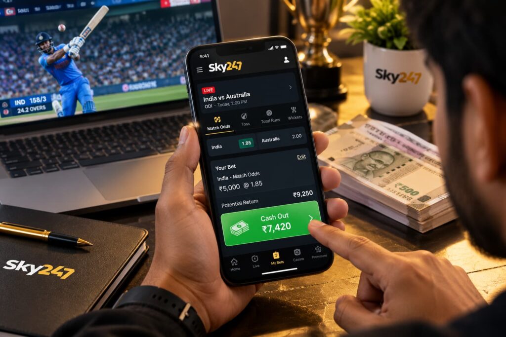 Cricket Betting Cash Out Scene