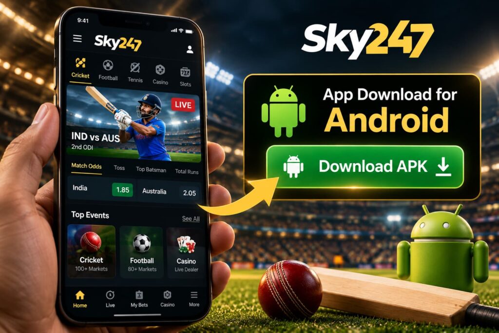 Sky247 Cricket App Download Ad